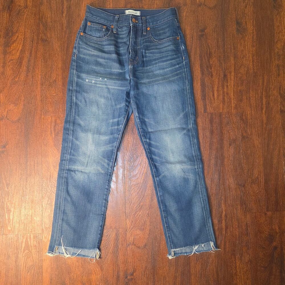 Madewell The Perfect Vintage Jean High Rise Raw Hem Cropped - 26